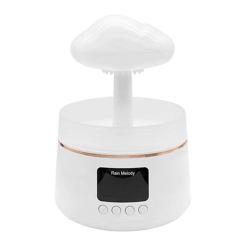 USB-Powered Smart Mushroom Humidifier 300ml Water Drip Rain Feature