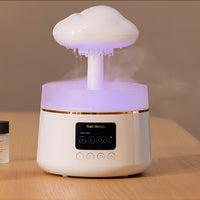 USB-Powered Smart Mushroom Humidifier 300ml Water Drip Rain Feature