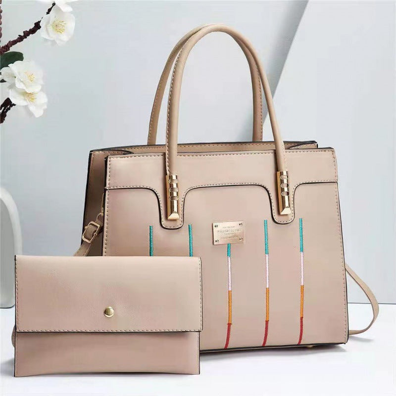 2 Piece Luxury Leather Tote Product Women Handbag Set Bags