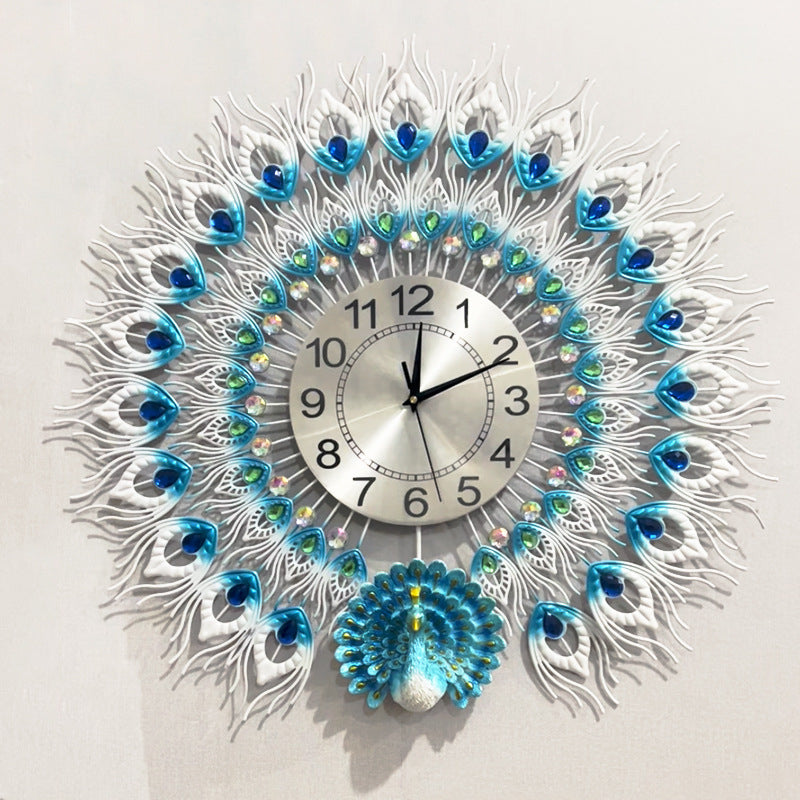 Iron Peacock Wall Clock handmade peacock wall clock Home Decor