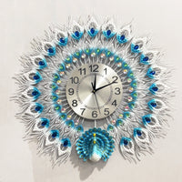 Iron Peacock Wall Clock handmade peacock wall clock Home Decor