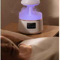 USB-Powered Smart Mushroom Humidifier 300ml Water Drip Rain Feature