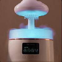 USB-Powered Smart Mushroom Humidifier 300ml Water Drip Rain Feature