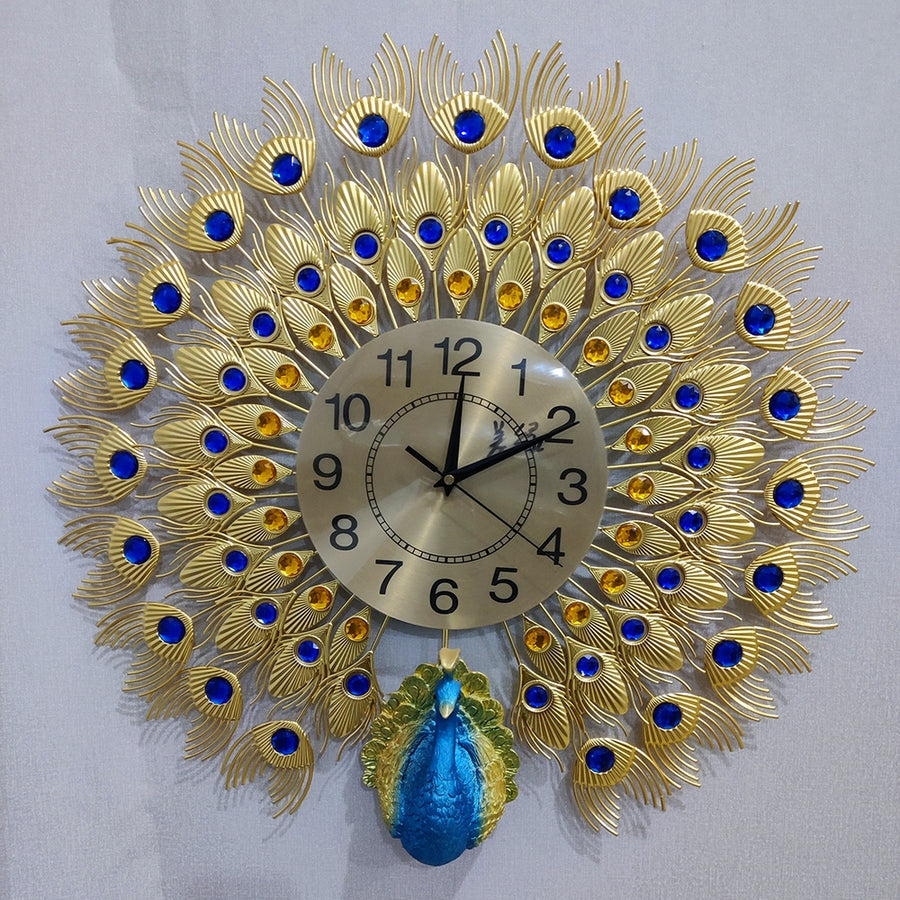 Iron Peacock Wall Clock handmade peacock wall clock Home Decor