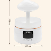 USB-Powered Smart Mushroom Humidifier 300ml Water Drip Rain Feature