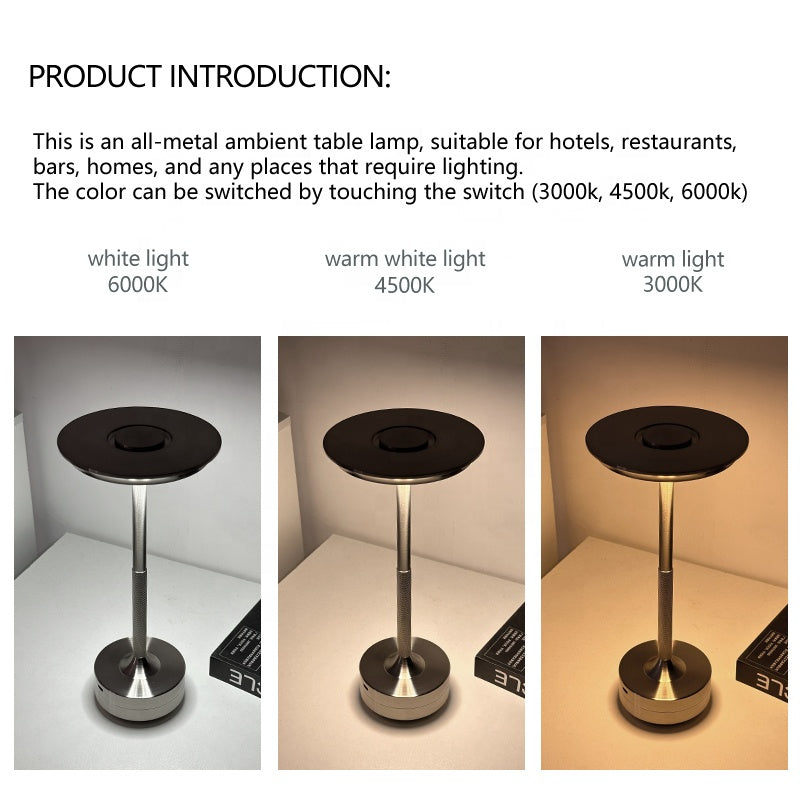 Contemporary Nordic Home Enhancement: Sleek Cordless LED Table Lamp for Luxury Dining Spaces