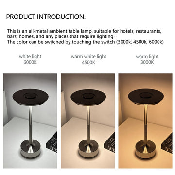 Contemporary Nordic Home Enhancement: Sleek Cordless LED Table Lamp for Luxury Dining Spaces