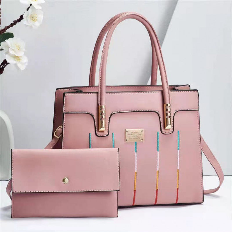 2 Piece Luxury Leather Tote Product Women Handbag Set Bags