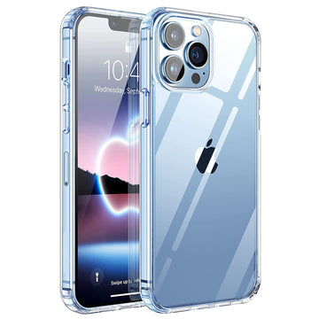 Premium Airbag Anti-Drop Clear Phone Cover with Hard PC Back and Soft TPU Silicone Transparent Shell for iPhone 12/13 Pro