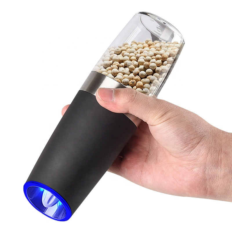 Effortless Seasoning Illuminate Your Culinary Experience with our Gravity Electric Pepper & Salt Grinder Mill